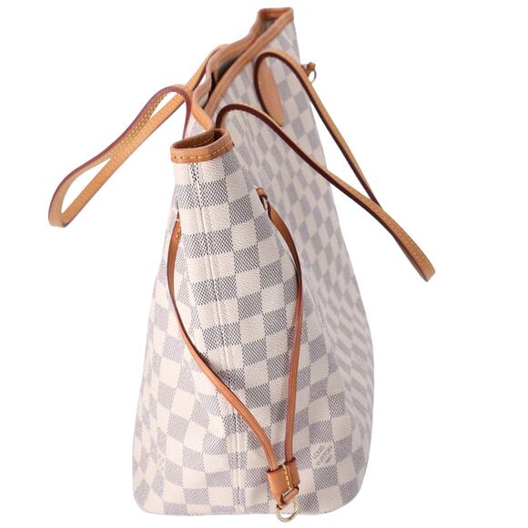 Louis Vuitton Neverfull MM Damier Azur Tote Bag N41361 Canvas - Picture 3 of 9